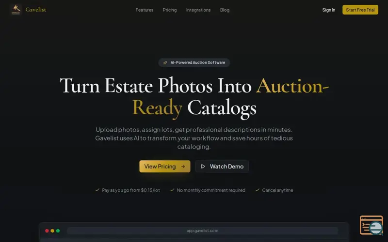Screenshot of Gavelist