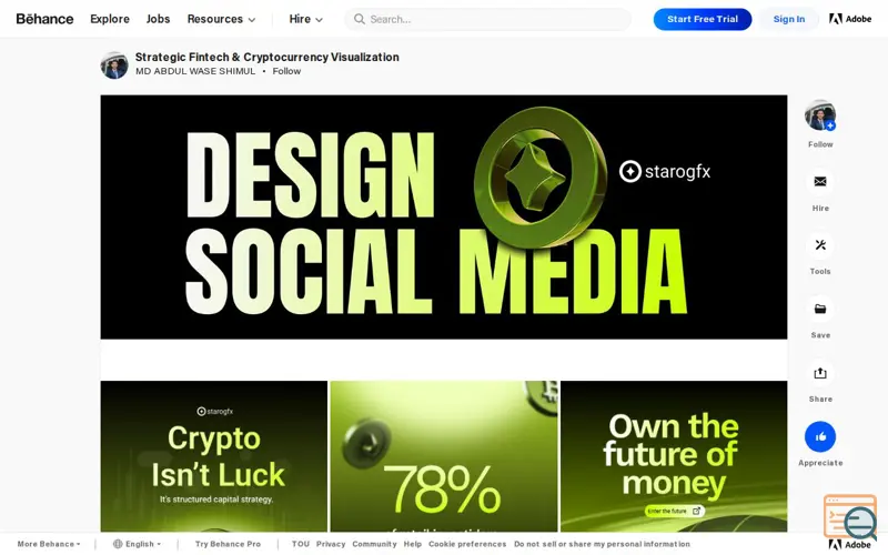 Screenshot of Behance
