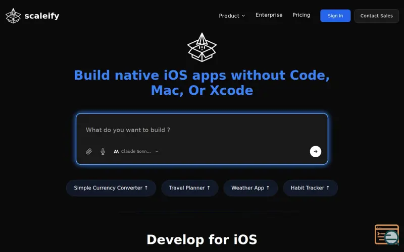 Screenshot of Scaleify