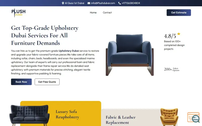 Screenshot of plushdubai.com