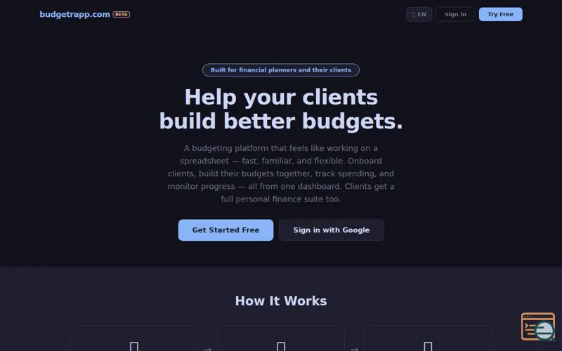Screenshot of Budgetrapp