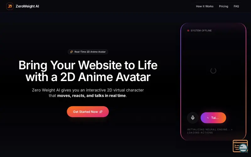 Screenshot of ZeroWeight AI