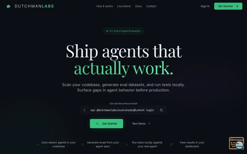 Screenshot of Dutchman Labs - Eval Studio 