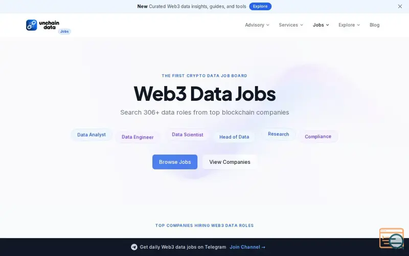 Screenshot of Web3 Data Jobs