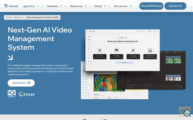 Screenshot of VMukti Solutions