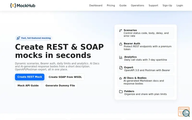 Screenshot of MockHub