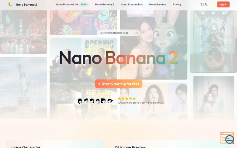 Screenshot of NanoBanana 2