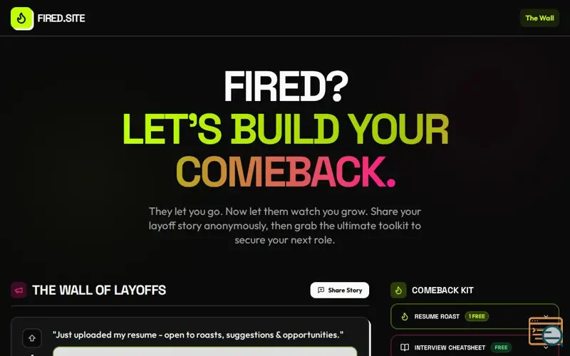 Screenshot of FIRED