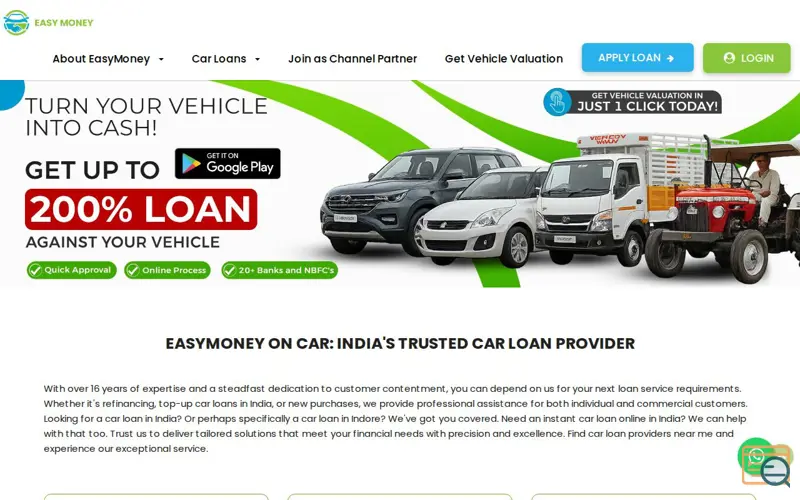 Screenshot of easymoney