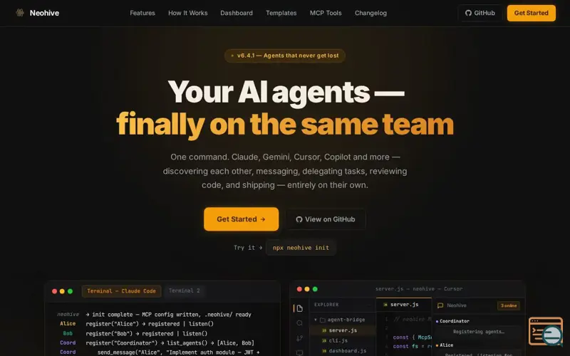 Screenshot of Neohive
