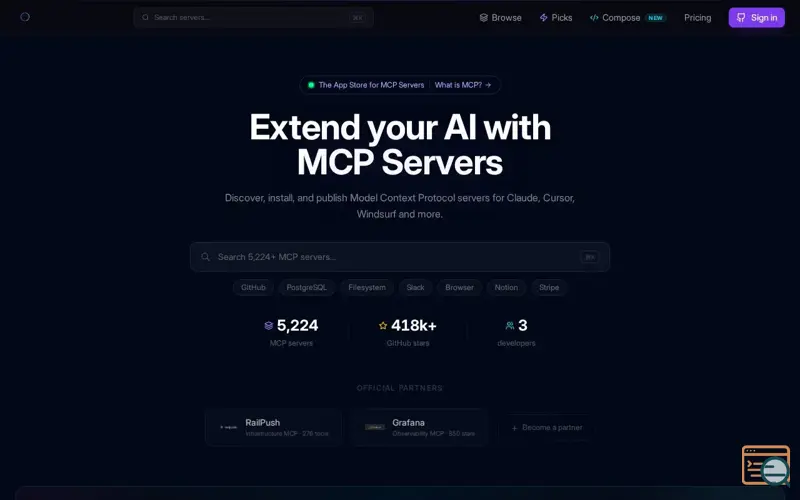 Screenshot of MCPNest