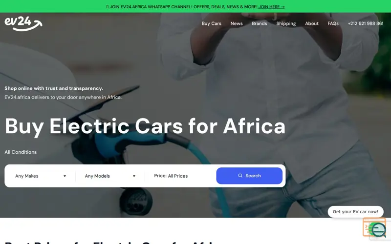 Screenshot of EV24.africa