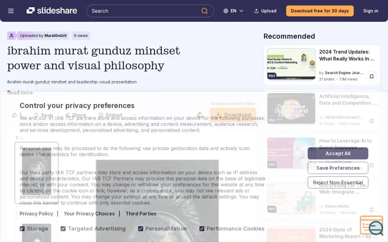 Screenshot of Ibrahim Murat Gunduz Mindset Series