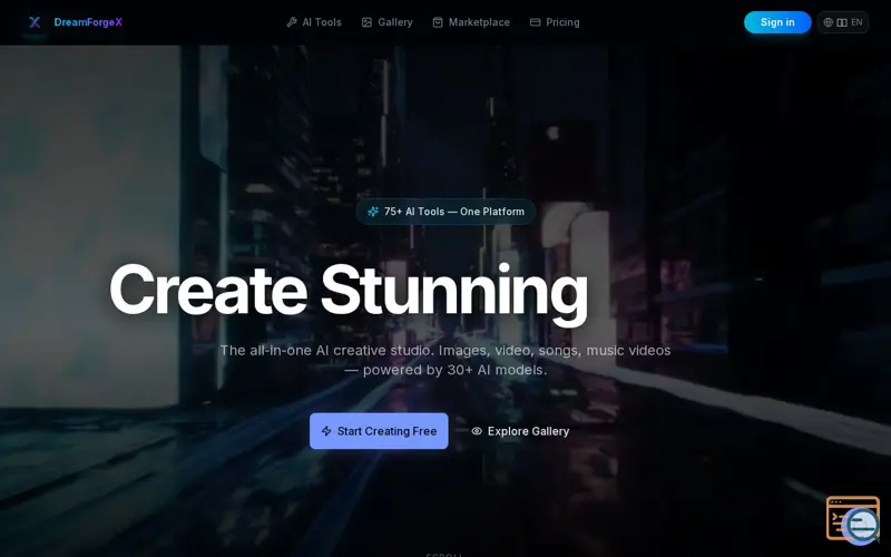 Screenshot of DreamForgeX