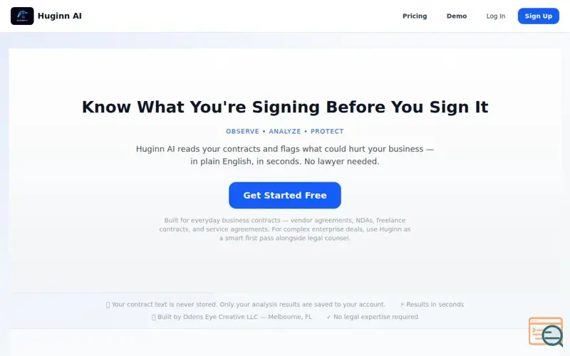 Screenshot of Huginn AI