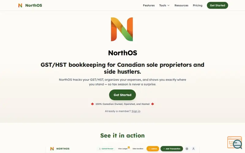 Screenshot of NorthOS