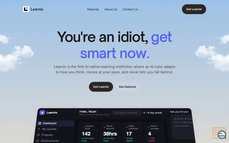 Screenshot of Learnix