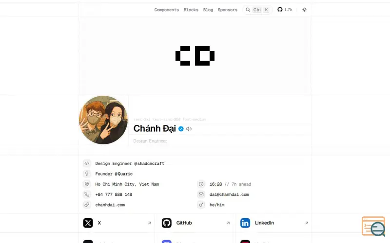 Screenshot of chanhdai.com