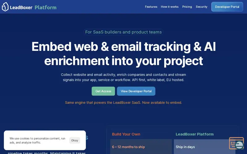 Screenshot of LeadBoxer Platform