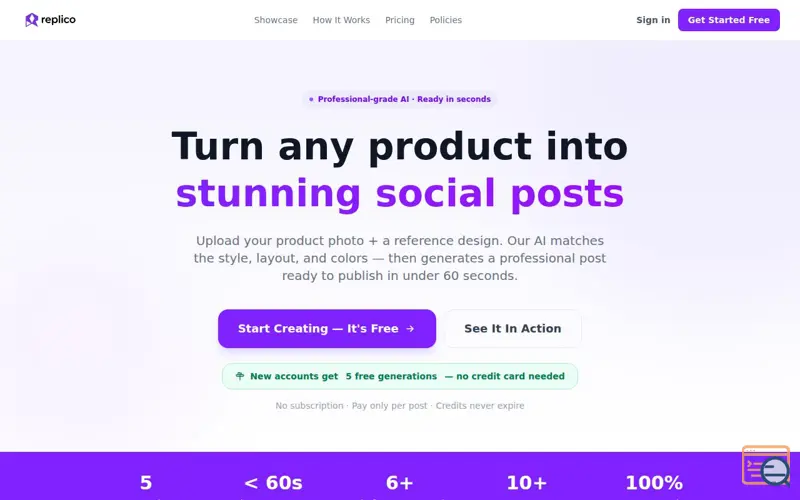 Screenshot of Replico