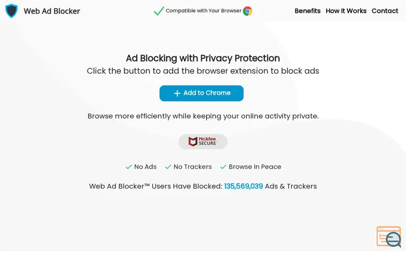 Screenshot of Web Ad Blocker
