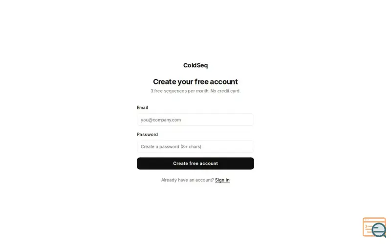 Screenshot of Coldseq