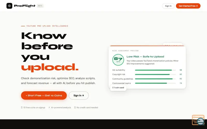 Screenshot of Preflight