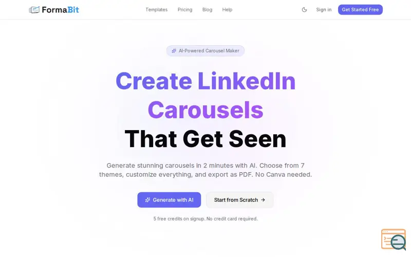 Screenshot of FormaBit