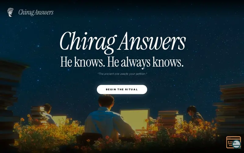 Screenshot of Chirag Answers