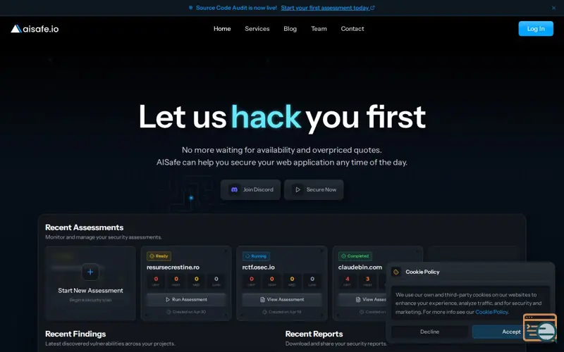 Screenshot of AISafe Labs