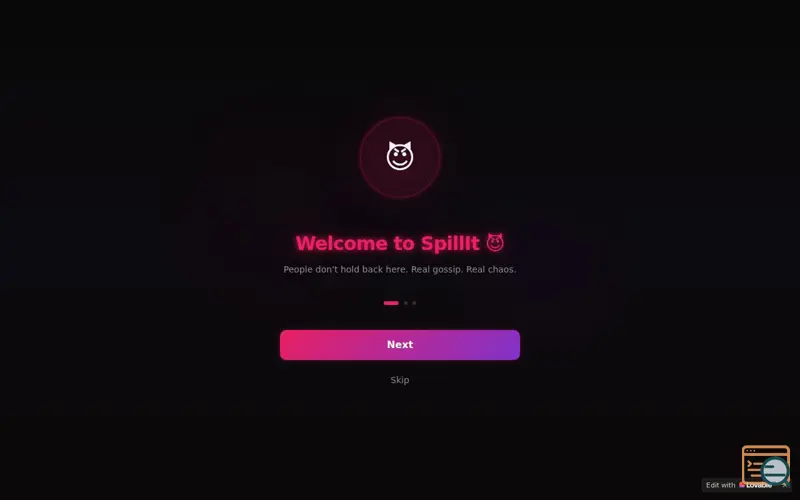 Screenshot of Spilllt — Anonymous Gossip App