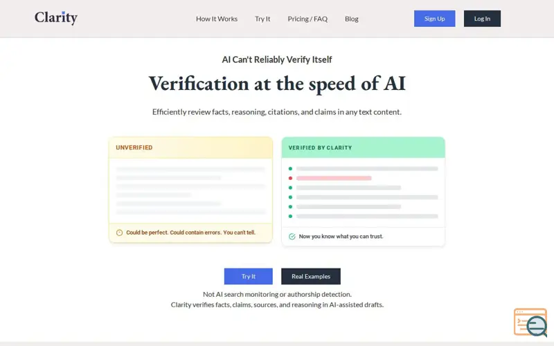 Screenshot of Clarity