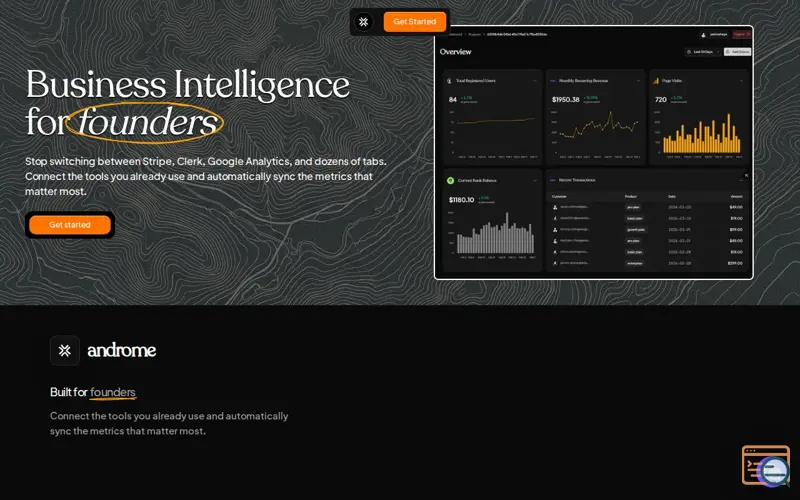 Screenshot of Business Intelligence For Founders