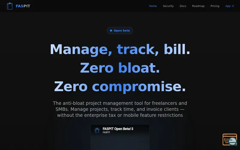 Screenshot of FASPIT