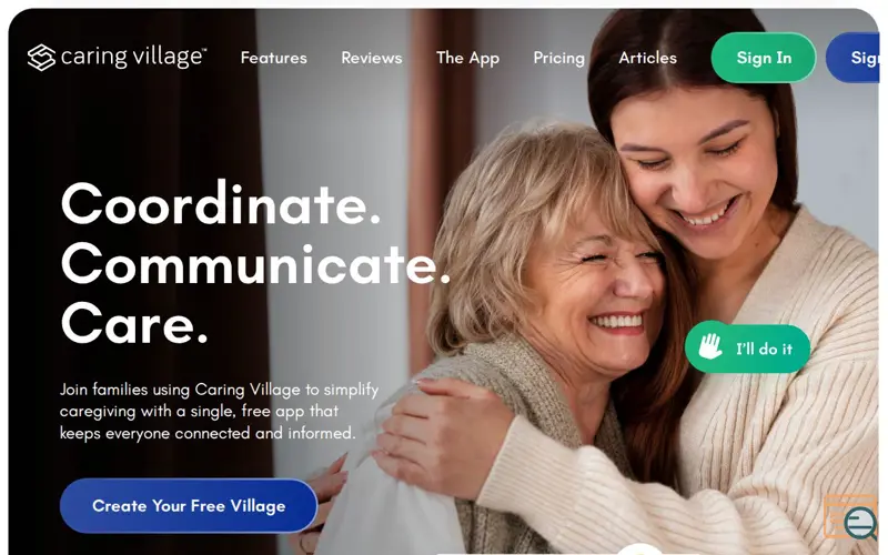 Screenshot of Caring Village