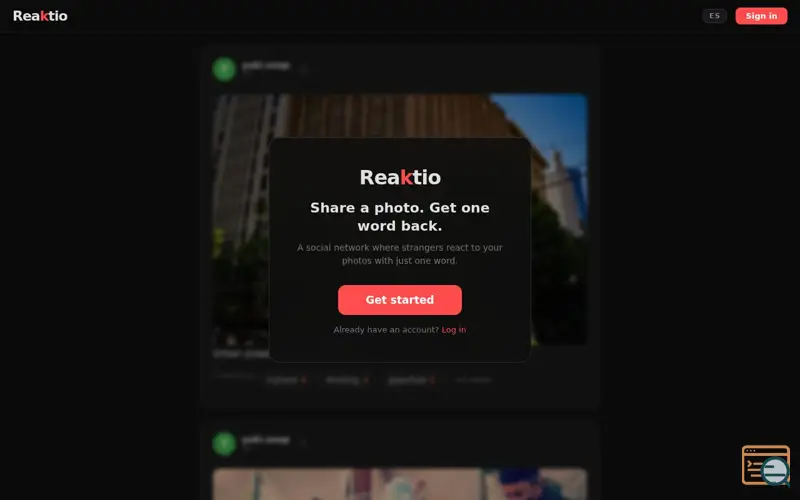 Screenshot of Reaktio