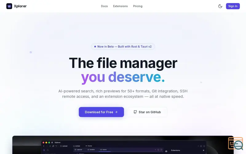Screenshot of Xplorer