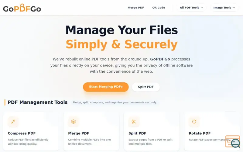 Screenshot of GoPDFGo