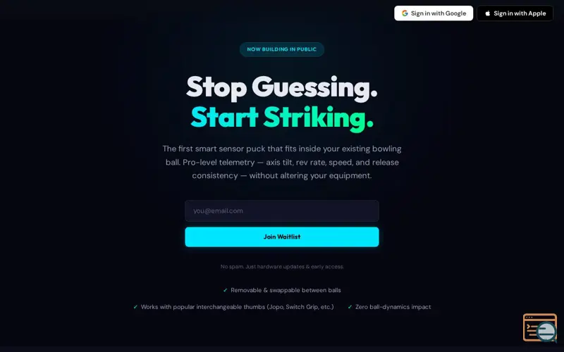 Screenshot of BowlSense