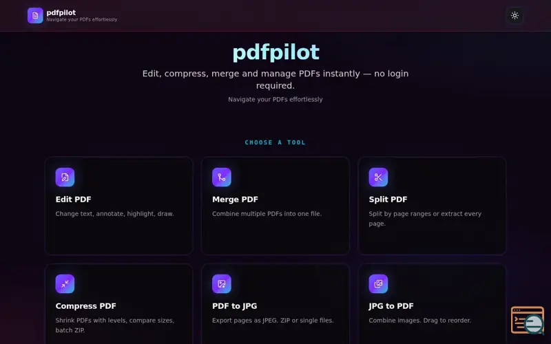 Screenshot of pdfpilot