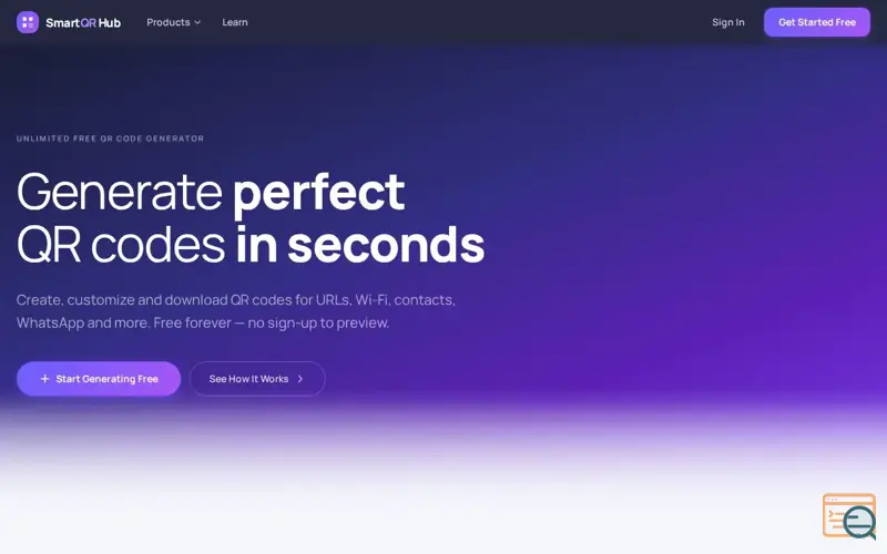 Screenshot of SmartQR Hub