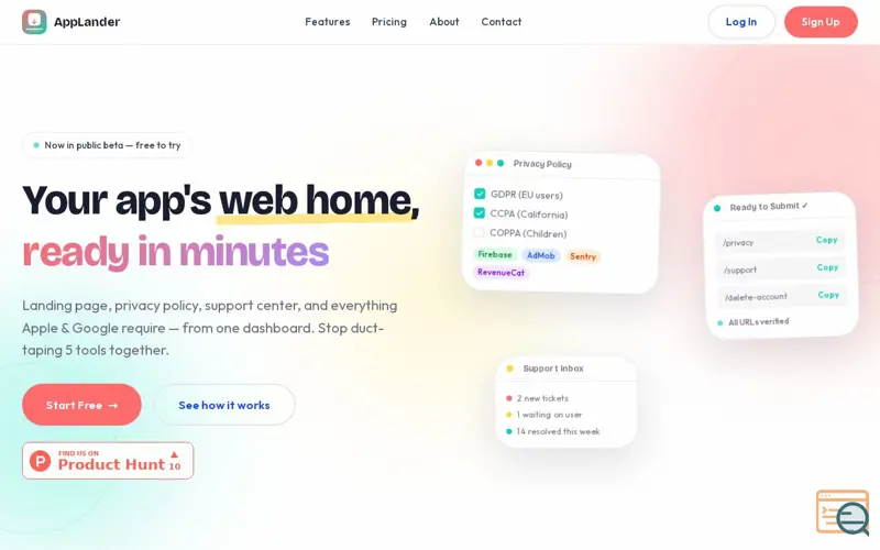 Screenshot of AppLander