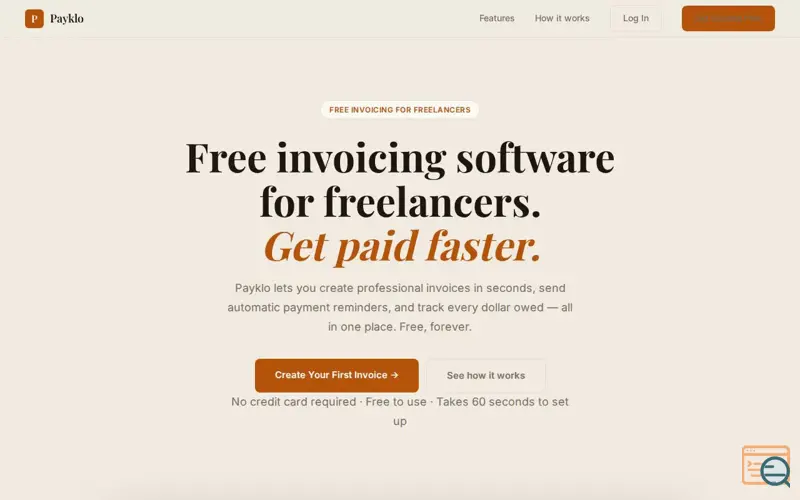 Screenshot of Payklo 