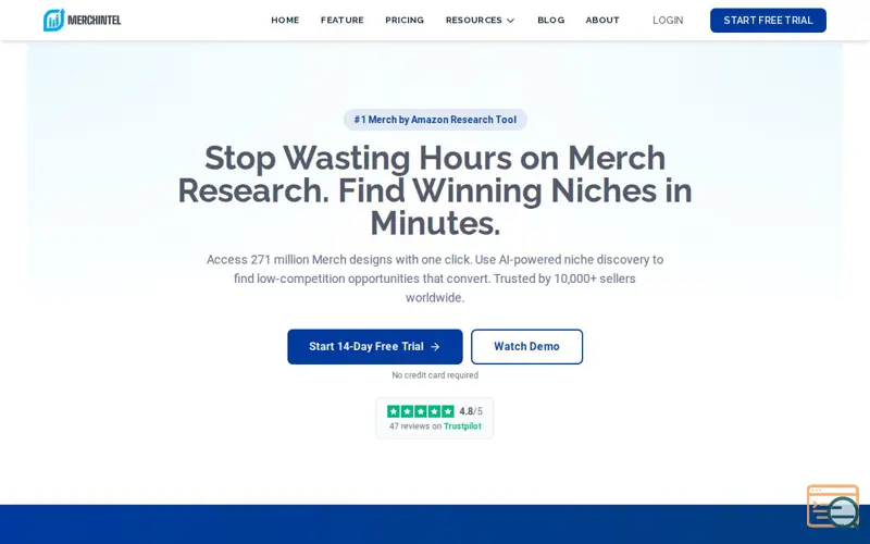 Screenshot of MerchIntel