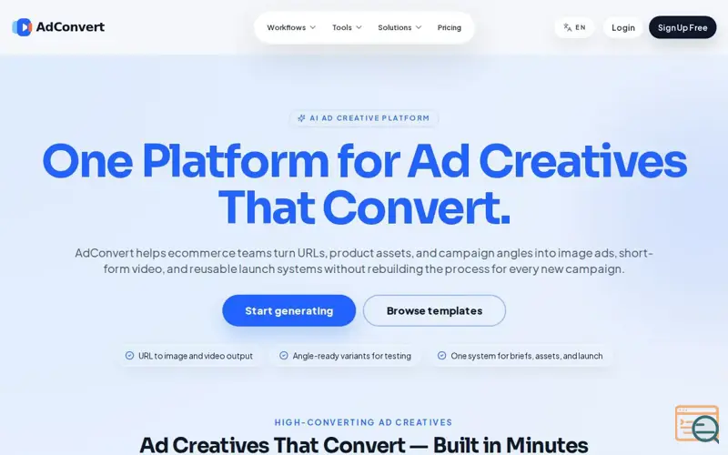 Screenshot of AdConvert