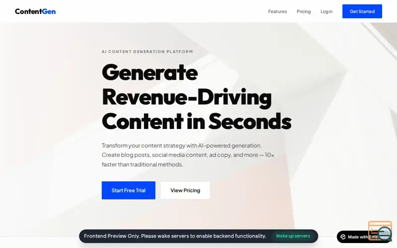 Screenshot of ContentGen
