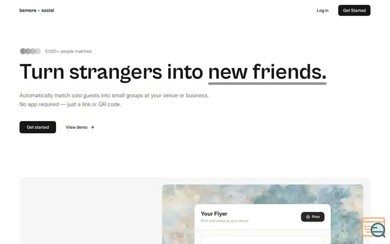 Screenshot of bemore.social