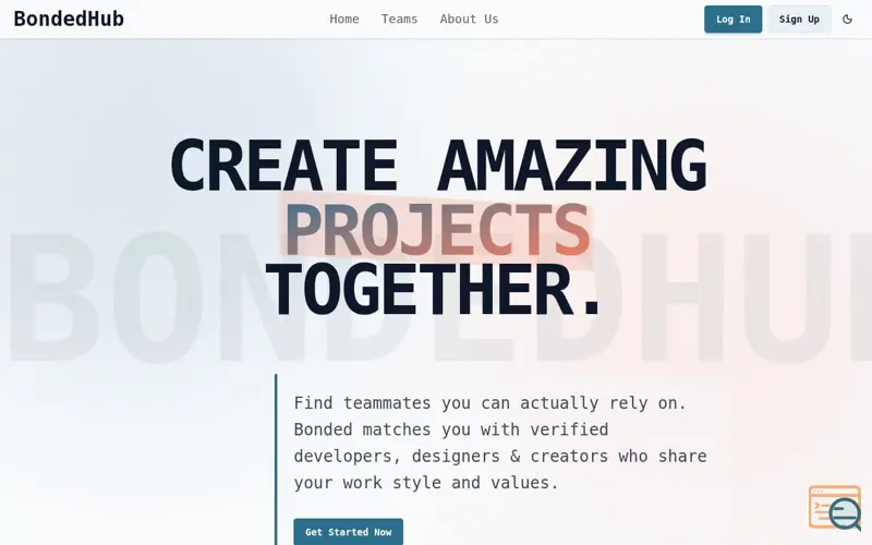 Screenshot of BondedHub