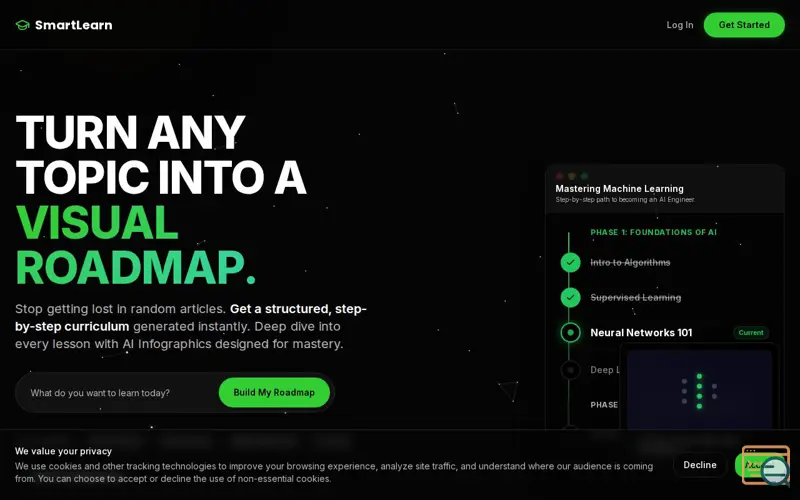 Screenshot of SmartLearn