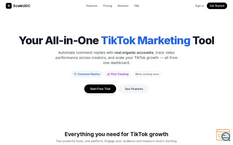 Screenshot of ScaleUGC